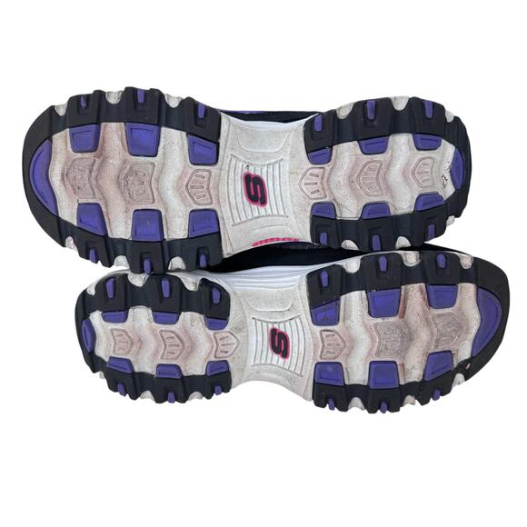 Skechers D'Lites Training Sneakers Womens 7 Gray Black Logo Memory Foam‎ 149060 - Picture 9 of 12